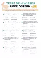 Vorschau - Quiz - Oster-Quiz – 10 kindgerechte Fragen mit Lösung - Deckblatt