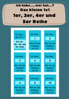 Vorschau - Spiele - Ich habe, wer hat? – Einmaleins-Start (1er, 2er, 4er, 5er-Reihe) - Deckblatt