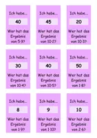 Vorschau - Stationenlernen - Ich habe, wer hat – Einfache Reihen des kleinen Einmaleins üben (1er, 2er, 4er, 5er, 10er + 3er Reihe) - Seite 3