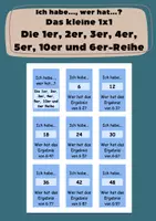 Vorschau - Spiele - Ich habe wer hat – Einfache und erweiterte Reihen des kleinen Einmaleins spielerisch üben (1, 2, 3, 4, 5, 10 + 6) - Deckblatt