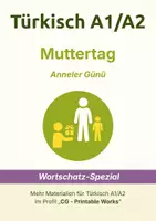 Vorschau - Text - Türkisch A1/A2 - Muttertag: Wortschatz und Leseverstehen - Deckblatt