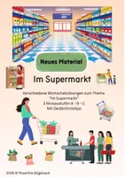 Vorschau - Arbeitsblätter - Im Supermarkt - Wortschatz I - einkaufen - Deckblatt