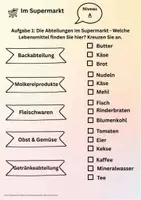 Vorschau - Arbeitsblätter - Im Supermarkt - Wortschatz I - einkaufen - Seite 3
