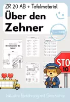 Vorschau - Arbeitsblätter - Zehnerübergang: Über den Zehner mit dem Zehnerbus (ZR 20 - Zehnerüberschreitung) - Deckblatt