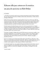 anteprima - Schede informative - Educare alla pace con la musica: Bob Dylan - Pagina 1