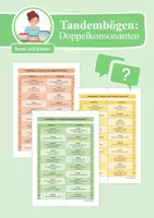 Vorschau - Arbeitsblätter - Tandembögen: Wörter mit Doppelkonsonanten (doppelter Mitlaut) - Deckblatt