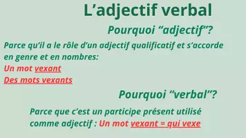 Aperçu - Préparation de séquence / Séquence complète - Adjectif verbal et participe présent - Page 1