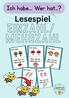 Vorschau - Spiele - Lesespiel Einzahl/Mehrzahl - Deckblatt