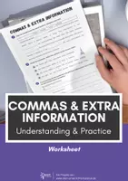 Vorschau - Arbeitsblätter - Commas & Extra Information - Grammar Worksheet - Deckblatt