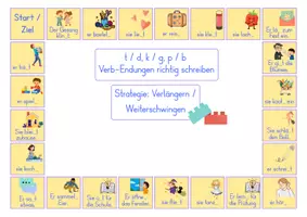 Vorschau - Spiele - Auslautverhärtung Verben - Klasse 3-4 - Spiel - verlängern - weiterschwingen - Seite 3