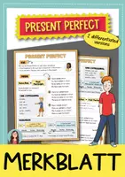 Vorschau - Fördermaterial/Inklusion - Present Perfect Merkblatt (2-fach differenziert) | Englisch Grammatik - Deckblatt