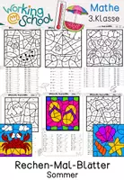 Vorschau - Arbeitsblätter - Rechenmalblätter | Rechnen und malen | Sommer | Mathe Klasse 1-4 - Seite 1