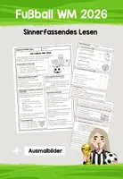 Vorschau - Mal- und Bastelvorlagen - Leseverständnis zur WM2026 inkl. Ausmalbilder - Deckblatt