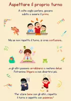 anteprima - Materiale di supporto/inclusione - Storie Sociali - Come comportarsi bene in classe III. 5 storie su aspettare il turno e parlare a bassa voce, BES, DSA e autismo - Pagina 1