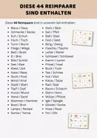 Vorschau - Spiele - Reimwörter Memo-Spiel Kita Vorschule Grundschule | Paare finden Lernspiel Sprachförderung deutsch Klasse 1 - Seite 3