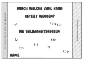 Vorschau - Arbeitsblätter - Flipbook zu den Teilbarkeitsregeln - Seite 2
