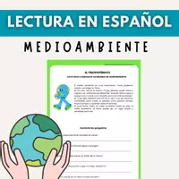Vista previa - Hojas de trabajo - Lectura en español: El Día de la Tierra y el medioambiente Spanish Reading: Earth Day and the Environment - página 3