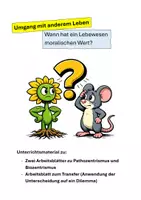 Vorschau - Arbeitsblätter - Praktische Philosophie: Umgang mit Leben - Moralischer Wert - Deckblatt