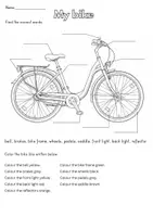Vorschau - Arbeitsblätter - My Bike / beschriften und nach Vorgabe ausmalen ENGLISCH - Deckblatt