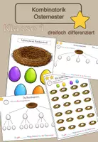 Vorschau - Unterrichtsreihen - Kombinatorik: Wir finden alle Osternester - Deckblatt