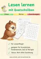 Vorschau - Unterrichtsreihen - Lesen lernen mit Quatschsilben - Deckblatt