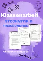 Vorschau - Klassenarbeiten - Klassenarbeit Stochastik und Trigonometrie - Deckblatt