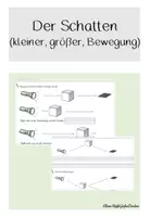 Vorschau - Arbeitsblätter - Licht und Schatten - größer, kleiner, bewegt sich - Deckblatt