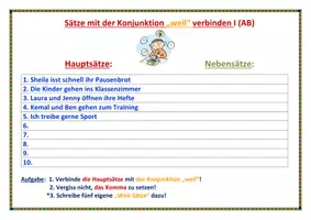Vorschau - Arbeitsblätter - Konjunktionen verbinden Sätze (Arbeitsheft) - Seite 2