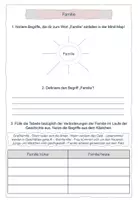Vorschau - Arbeitsblätter - Familie - Arbeitsblatt +Integration eines Rapsongs - Seite 1