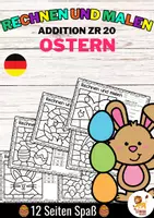 anteprima - Esercizi - Rechen-Mal-Blätter - Addition bis 20 (Ostern) Pasqua Aggiunta Matematica Tedesco - Pagina di copertina