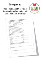 Vorschau - Arbeitsblätter - Übung zu "Die fabelhafte Miss Braitwhistle hebt ab von Sabine Ludwig" - Deckblatt