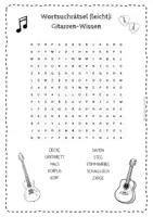 Vorschau - Quiz - Gitarre Wortsuchrätsel Musik ⎪Suchsel Musik in 2 Schwierigkeitsstufen mit Lösung - Seite 2