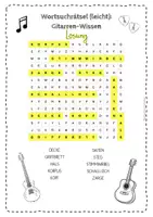 Vorschau - Quiz - Gitarre Wortsuchrätsel Musik ⎪Suchsel Musik in 2 Schwierigkeitsstufen mit Lösung - Seite 3