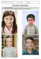 Vorschau - Arbeitsblätter - Personenbeschreibung Gesichter beschreiben differenziert - Seite 1
