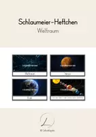 Vorschau - Text - Schlaumeier-Heftchen: Weltraum (Lesen auf Satzebene, Silbenschrift) - Deckblatt