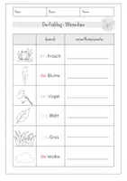Vorschau - Arbeitsblätter - DaZ - Materialpaket - der Frühling - Arbeitsheft auf der Wort- und Satzebene - Seite 3