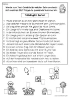 Vorschau - Arbeitsblätter - Leseverständnis Frühling - Text-Bild-Zuordnung, 3-fach differenziert, Lesetraining Klasse 2 & 3 - Seite 2