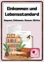 Vorschau - Stundenentwürfe - Lebensstandard und Einkommen / Gehalt - Deckblatt