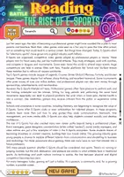 Vorschau - Arbeitsblätter - Reading Comprehension The Rise of E-Sports - Grade 9 - Deckblatt