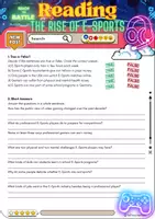 Vorschau - Arbeitsblätter - Reading Comprehension The Rise of E-Sports - Grade 9 - Seite 1