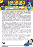 Vorschau - Arbeitsblätter - Reading Comprehension Smartphone Friend or Foe - Grade 9 - Deckblatt