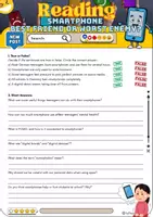 Vorschau - Arbeitsblätter - Reading Comprehension Smartphone Friend or Foe - Grade 9 - Seite 1