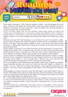 Vorschau - Arbeitsblätter - Reading Comprehension Social Media - Grade 9 - Deckblatt