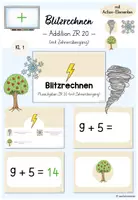 Vorschau - Präsentationen/Tafelbilder - Blitzrechnen (Digitale Tafel) - Addition ZR 20 (mit ZÜ) (Mathe Klasse 1) - Deckblatt