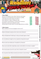 Vorschau - Arbeitsblätter - Reading Comprehension - Streetwear Statement - Grade 10 - Seite 1