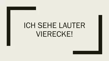Vorschau - Arbeitsblätter - Ich sehe lauter VIERECKE!- Zeichnen von Vierecken - Deckblatt