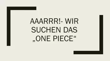 Vorschau - Arbeitsblätter - AAARRR!- Wir suchen das - Deckblatt