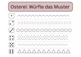 Vorschau - Arbeitsblätter - Farbenzauber bei Ostereiern: Muster würfeln - Seite 2