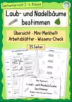 Vorschau - Arbeitsblätter - Laub- und Nadelbäume bestimmen – Sachunterricht Grundschule (Klasse 2–4) | Arbeitsblätter, Mini-Merkheft & Wissens-Check - Deckblatt