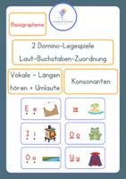 Vorschau - Spiele - Anfangsunterricht - Basisgrapheme - Laut-Buchstaben-Zuordnung - Klasse 1-2 - Spiel - Deckblatt